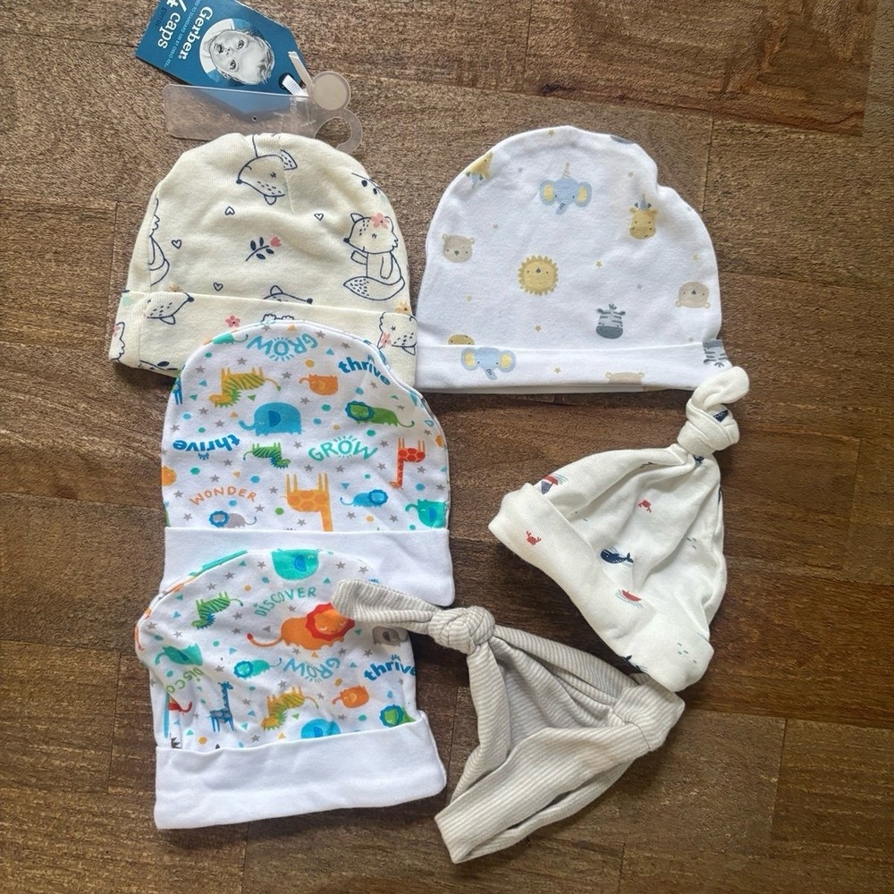Baby Boy Newborn Beanie Bundle